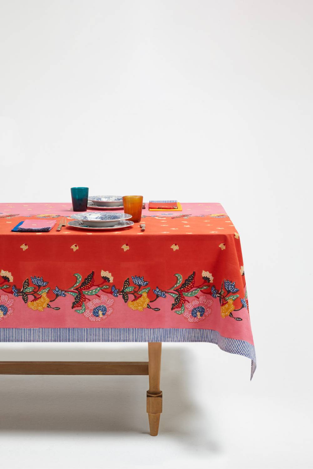Lisa Corti telo cotone 220x220cm indonesian red rose Fino Al -60%