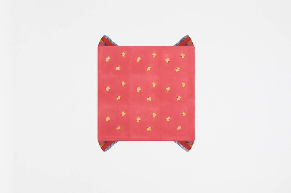 Lisa Corti telo cotone 110x110cm indonesian red rose Affare Del Giorno