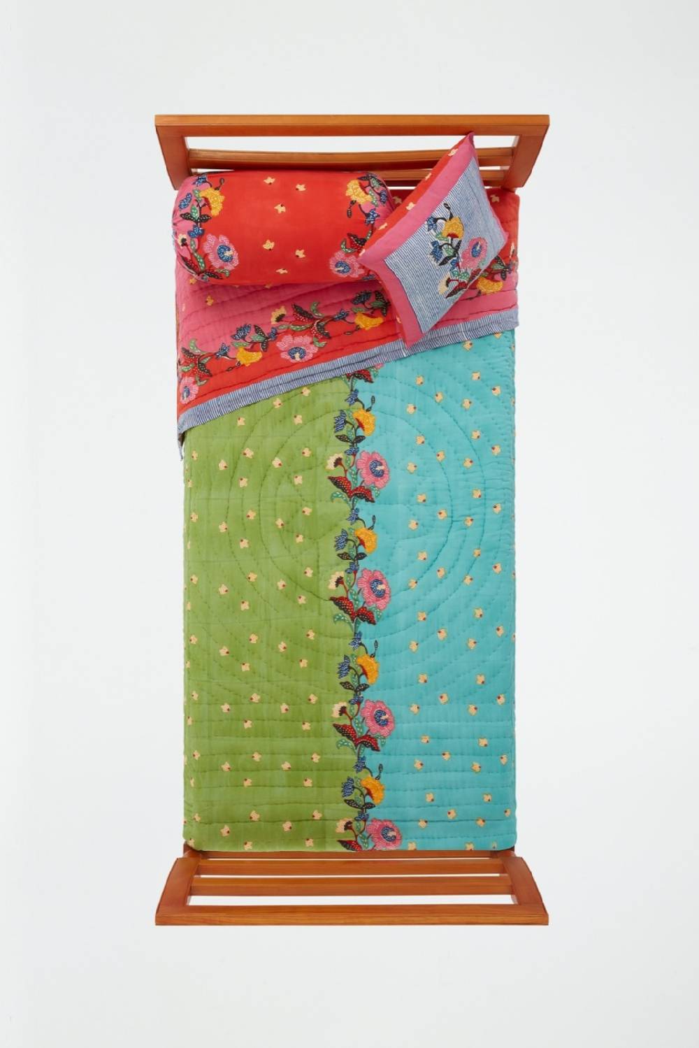 Lisa Corti trapunta reversibile 180x270cm indonesian red rose Sottocosto