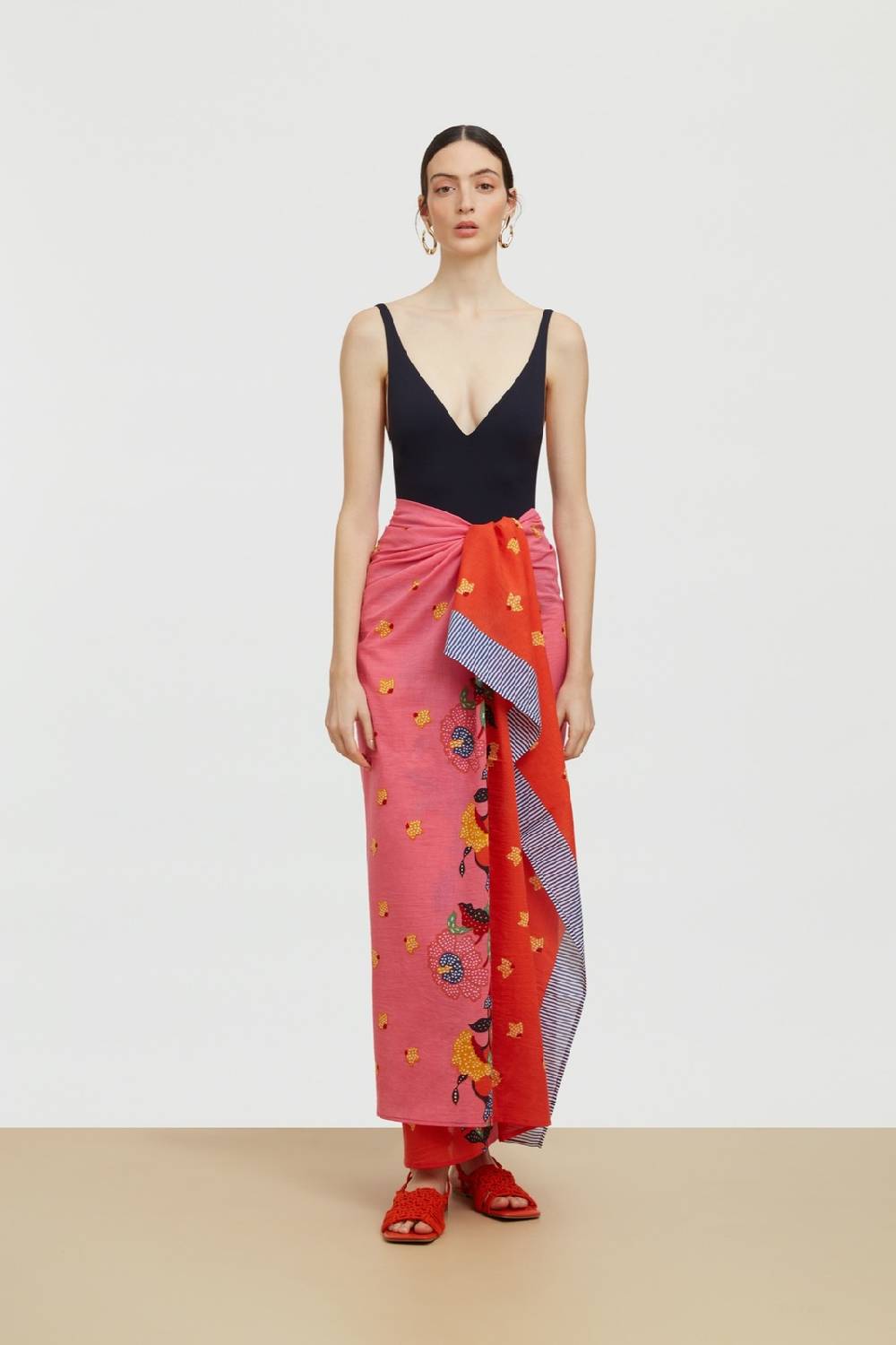 Lisa Corti pareo indonesian red rose