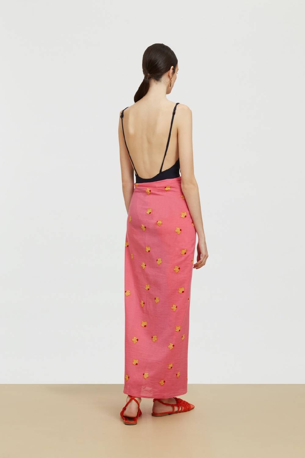 Lisa Corti pareo indonesian red rose Sconto