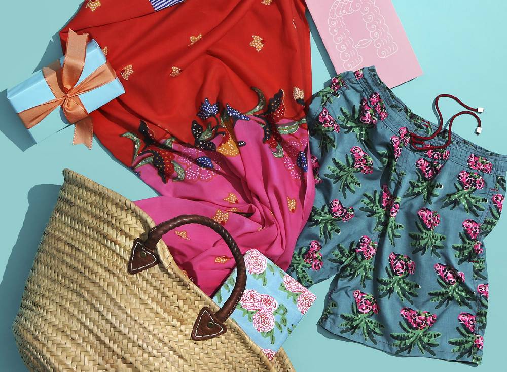 Lisa Corti pareo indonesian red rose Sconto