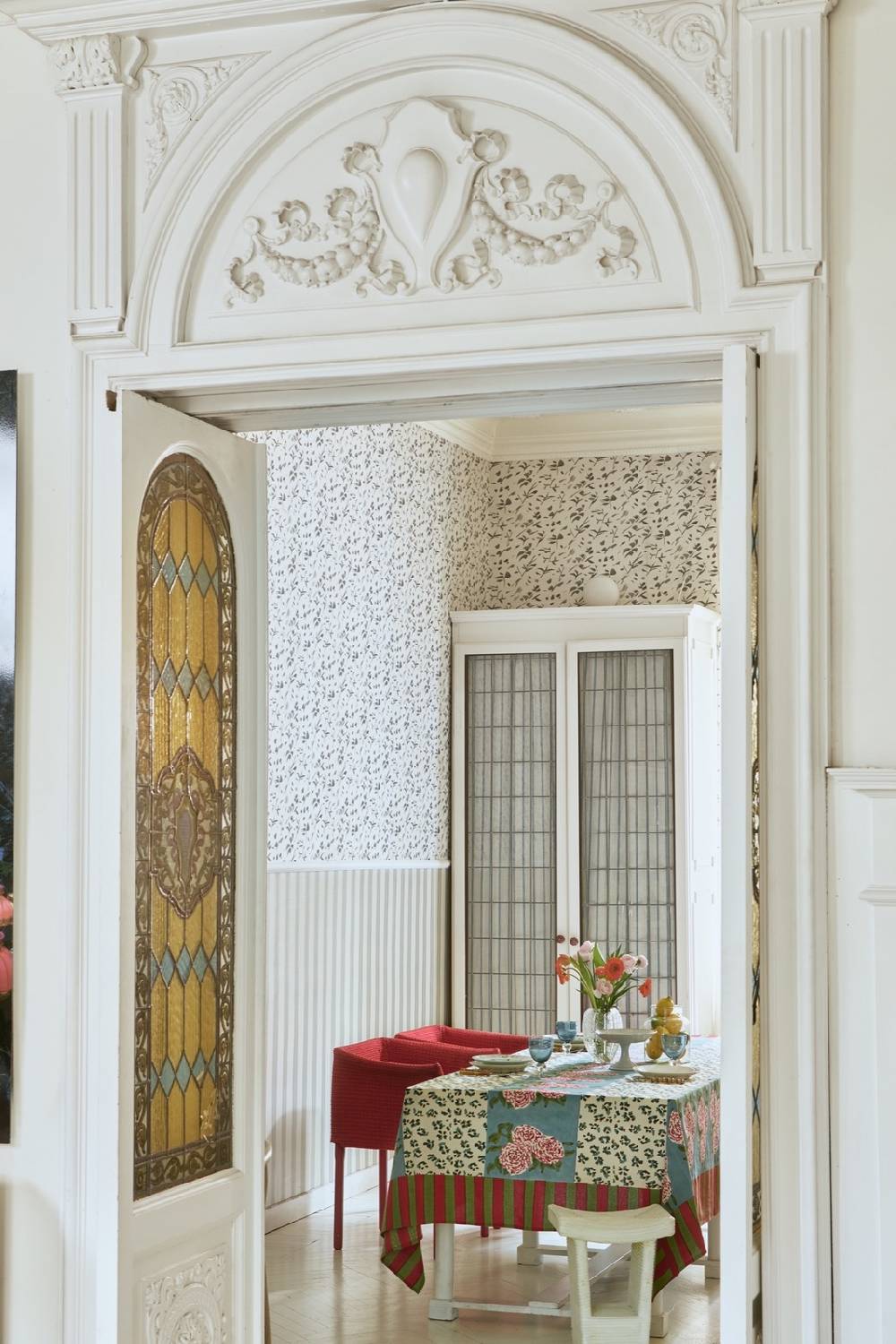 Lisa Corti telo mussola di cotone 220x220cm leopard stripes sky 50% di sconto con spedizione gratuita