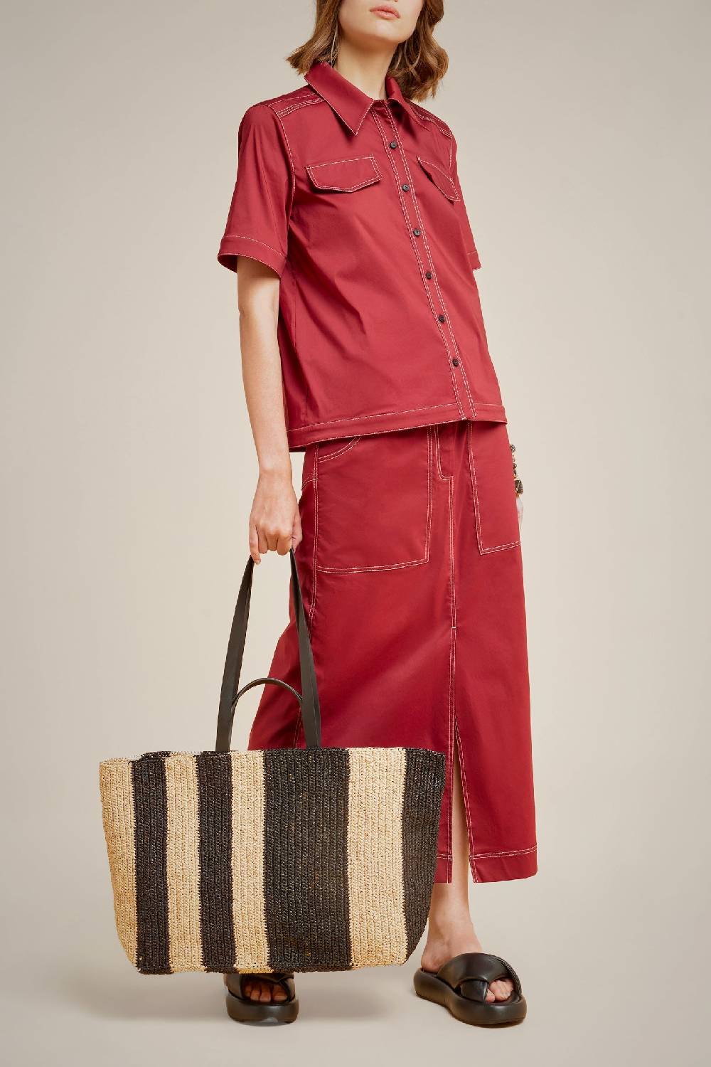 Liviana Conti MAXI TOTE A RIGHE S4AA4SA84A15-Y.NR Convenienza
