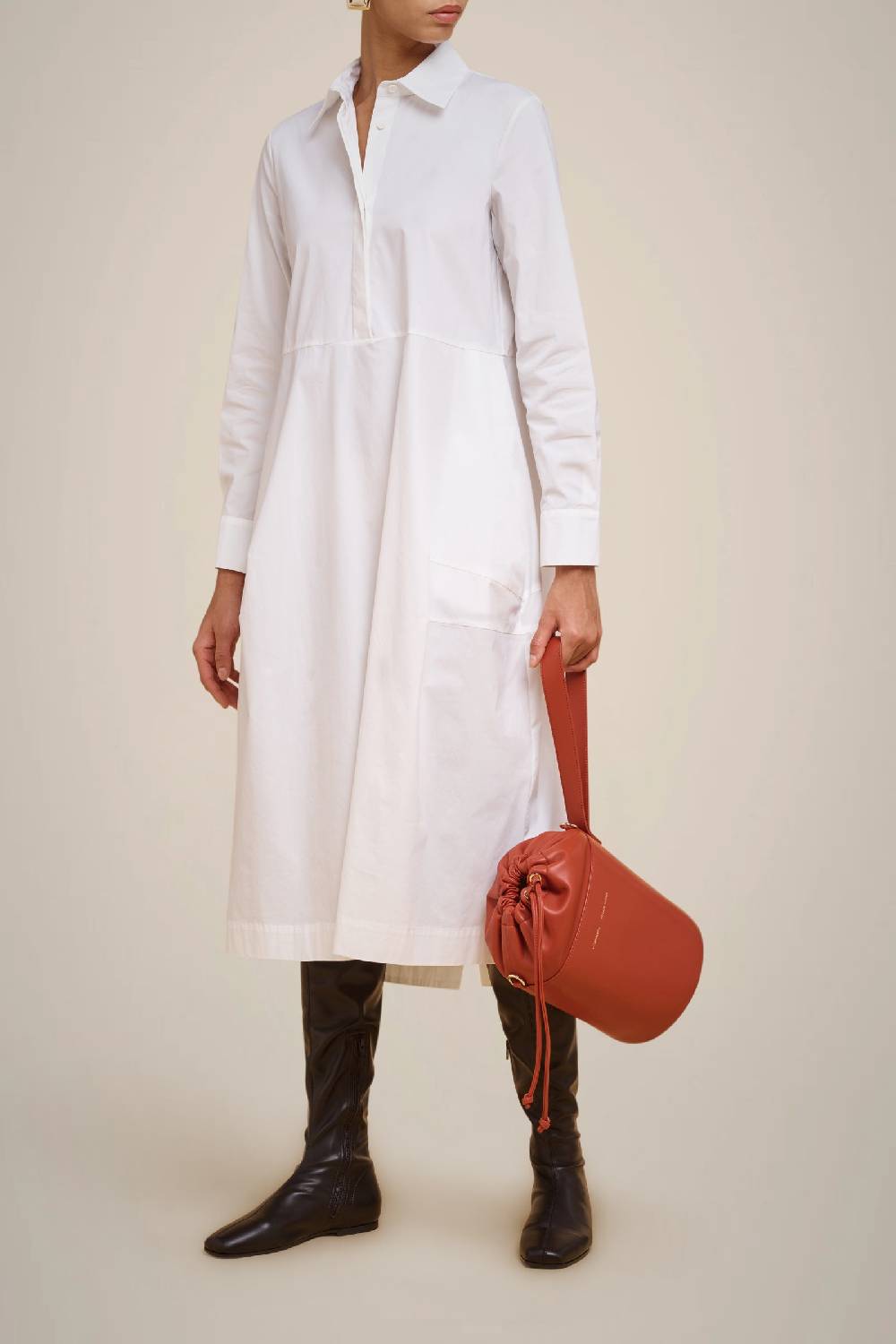 Liviana Conti ABITO MIDI IN TELA DI COTONE W4FF4WK20A01-0.38 Vendita Calda
