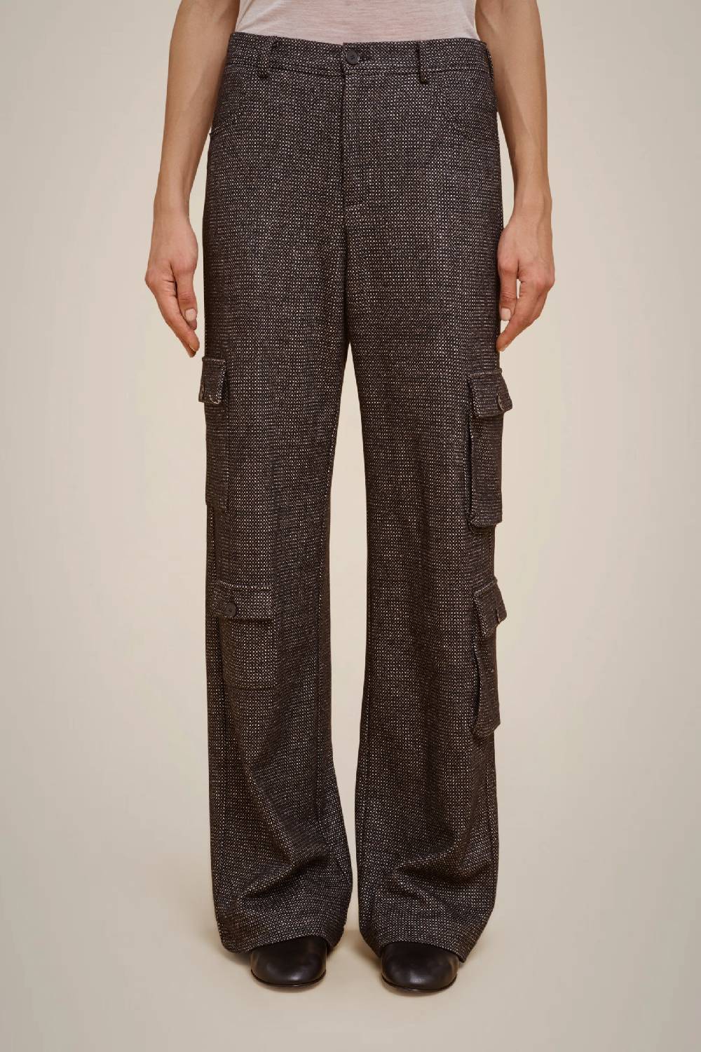 Liviana Conti PANTALONE CARGO PANNO CASHMERE W4FF4WL38SAL-3.42 Economico