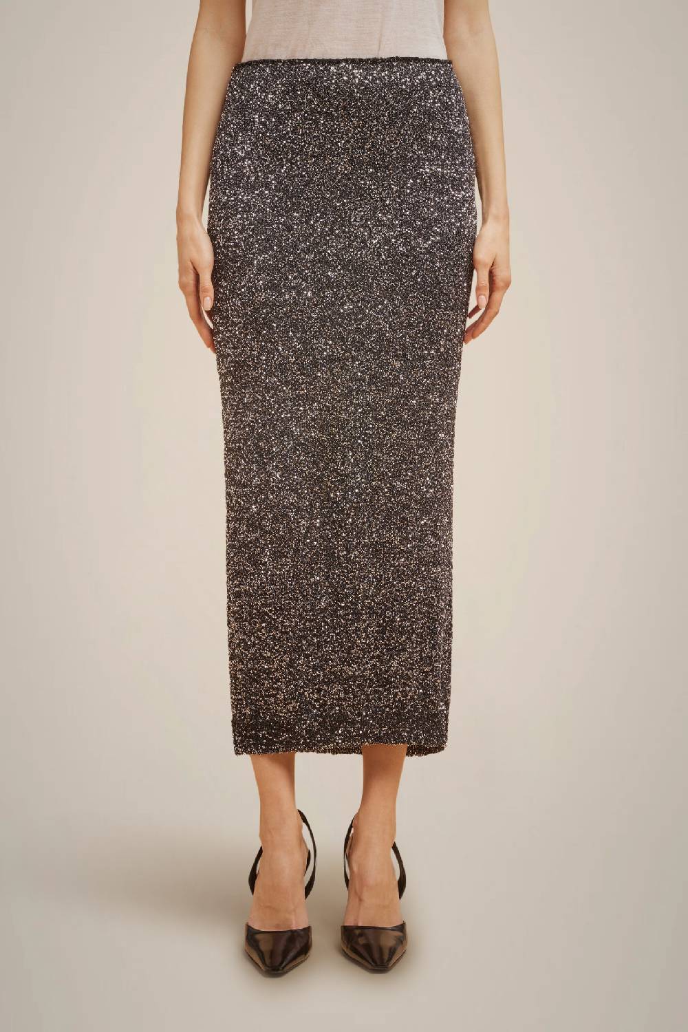 Liviana Conti GONNA FULL PAILLETTES W4FF4WG38Y69Z2.XS Nuovo