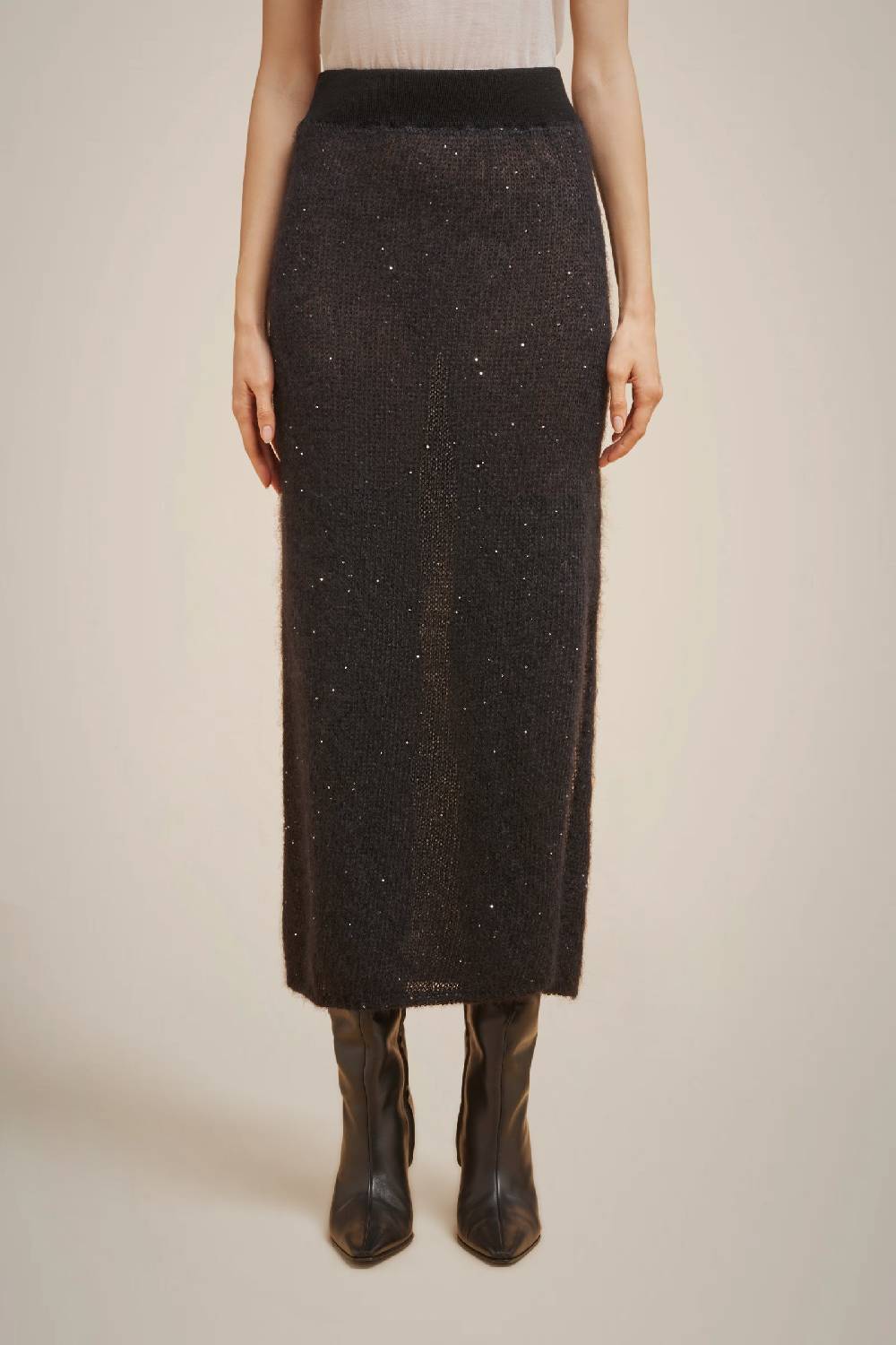Liviana Conti GONNA IN MOHAIR PAILLETTES W4FF4WG58Y69Z2.XS Vendita