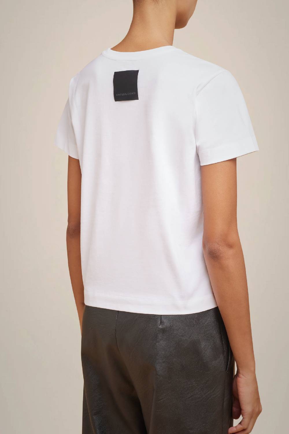 Liviana Conti T-SHIRT RICAMO LOGO W4FF4WW72A01-0.XS Consegna Veloce