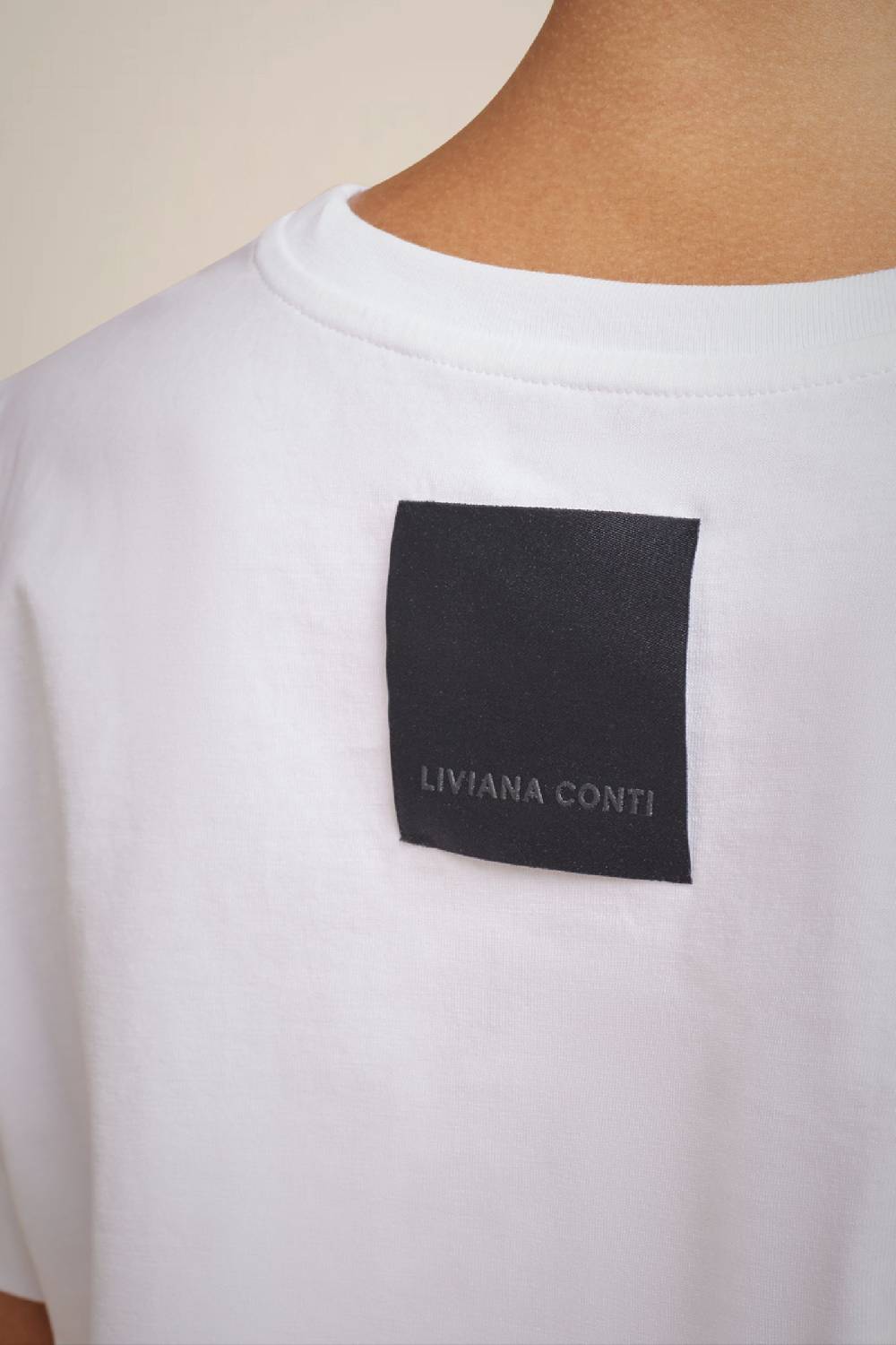 Liviana Conti T-SHIRT RICAMO LOGO W4FF4WW72A01-0.XS Consegna Veloce