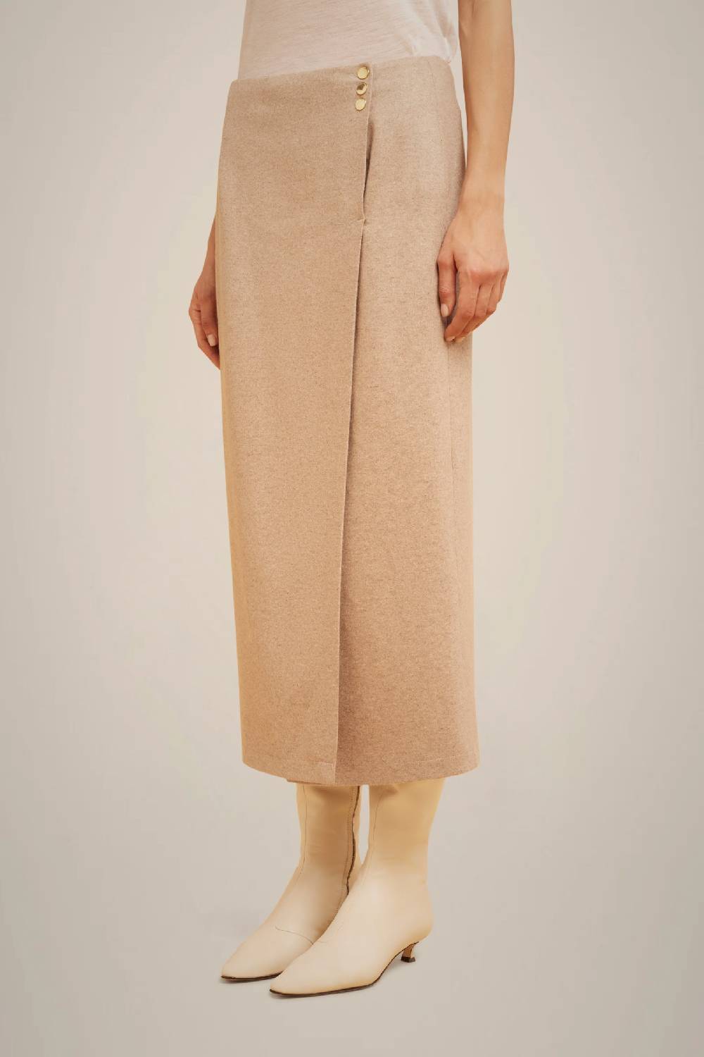 Liviana Conti GONNA PORTAFOGLIO IN PANNO CASHMERE W4FF4WN30W69-0.38 Nuovo