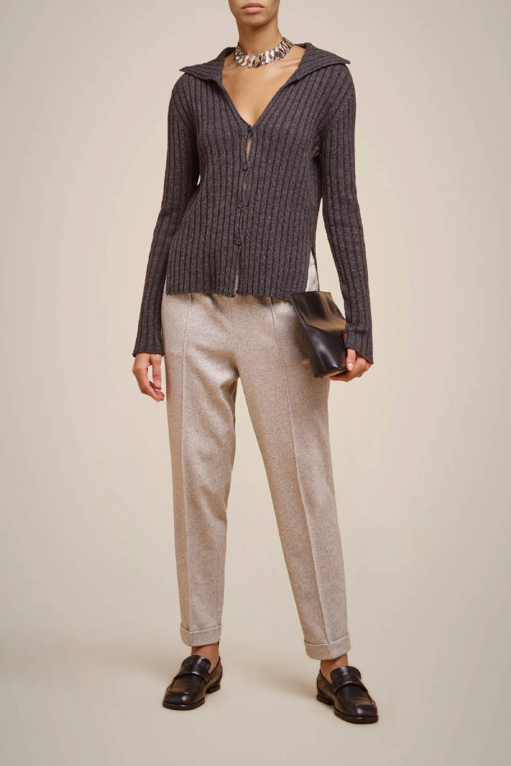 Liviana Conti PANTALONE COULISSE IN PANNO CASHMERE W4FF4WN38X47-0.38 Promozione Limitata