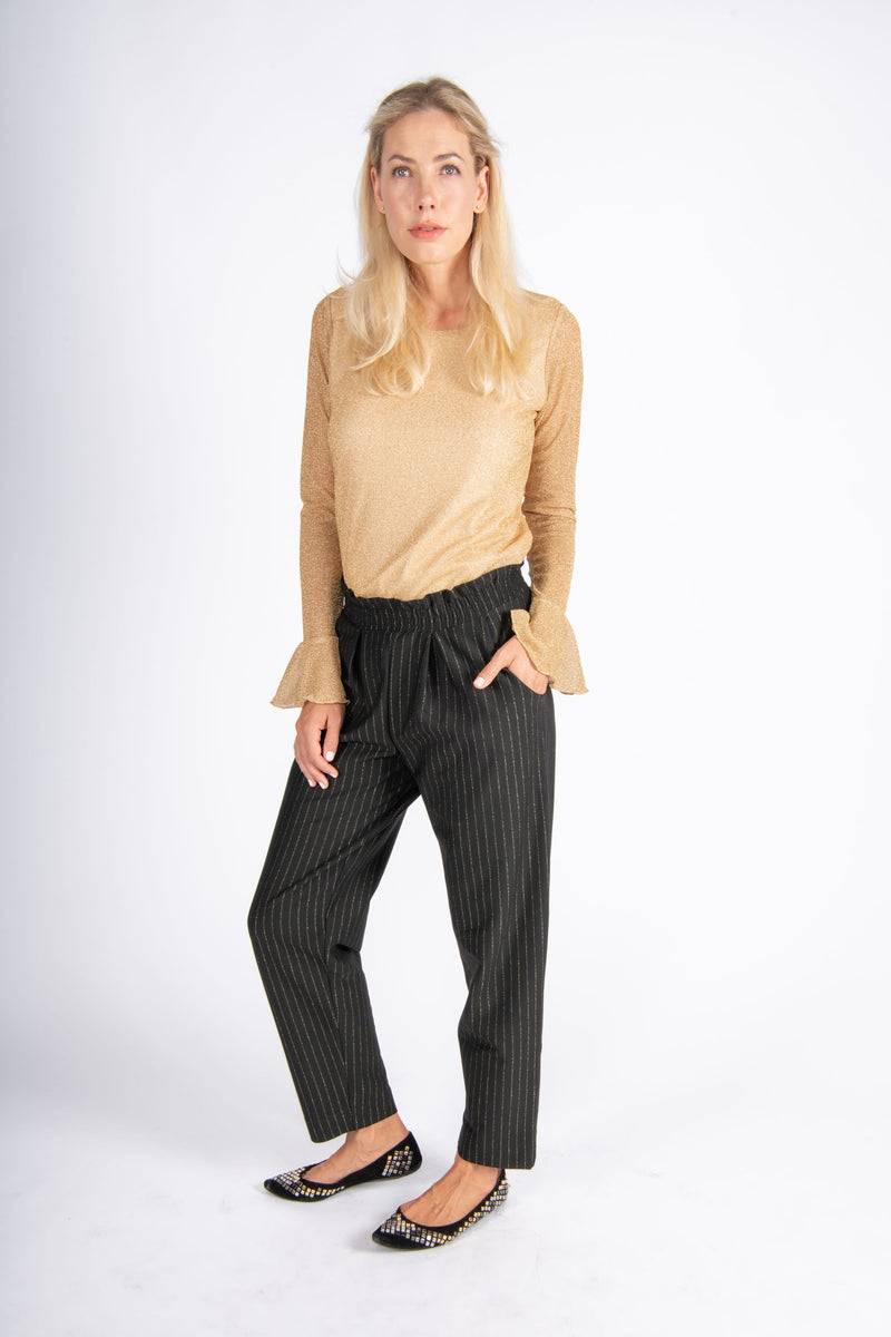 Olive E Miele PANTALONE GERTIE GESSATO LUREX In Linea