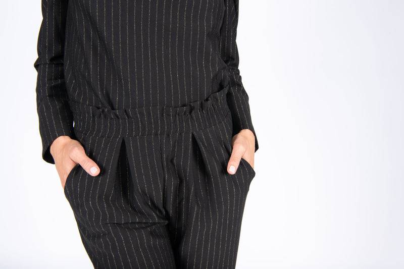 Olive E Miele PANTALONE GERTIE GESSATO LUREX In Linea