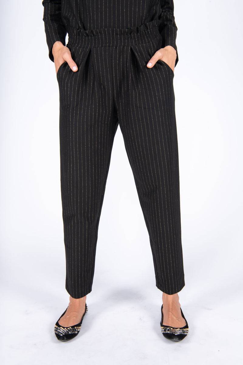 Olive E Miele PANTALONE GERTIE GESSATO LUREX In Linea