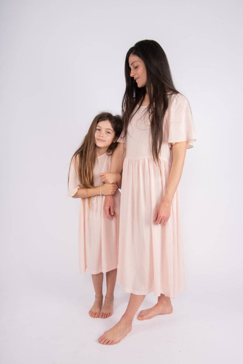 Olive E Miele MiniMe abito Dorothea cipria Soddisfazione Garantita