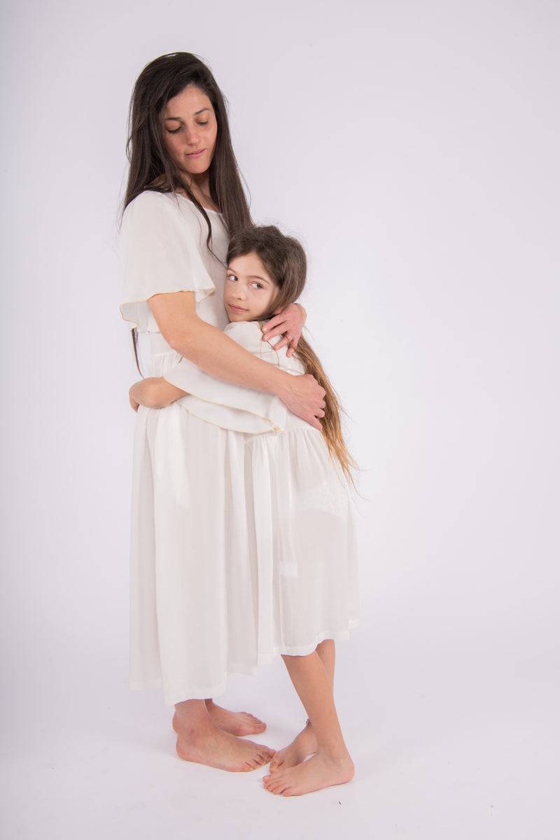 Olive E Miele MiniMe abito Dorothea latte
