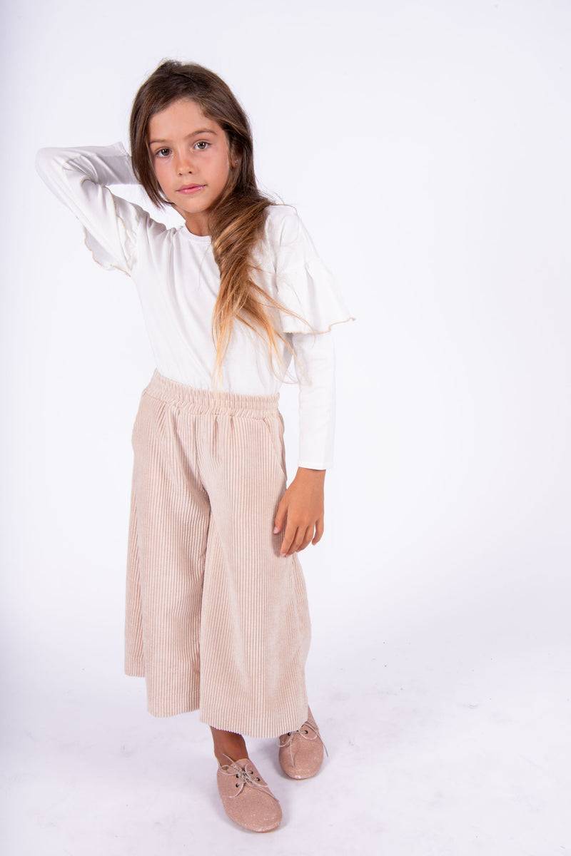 Olive E Miele PANTALONE MOLLIE VELLUTO CIPRIA Trasporto libero internazionale