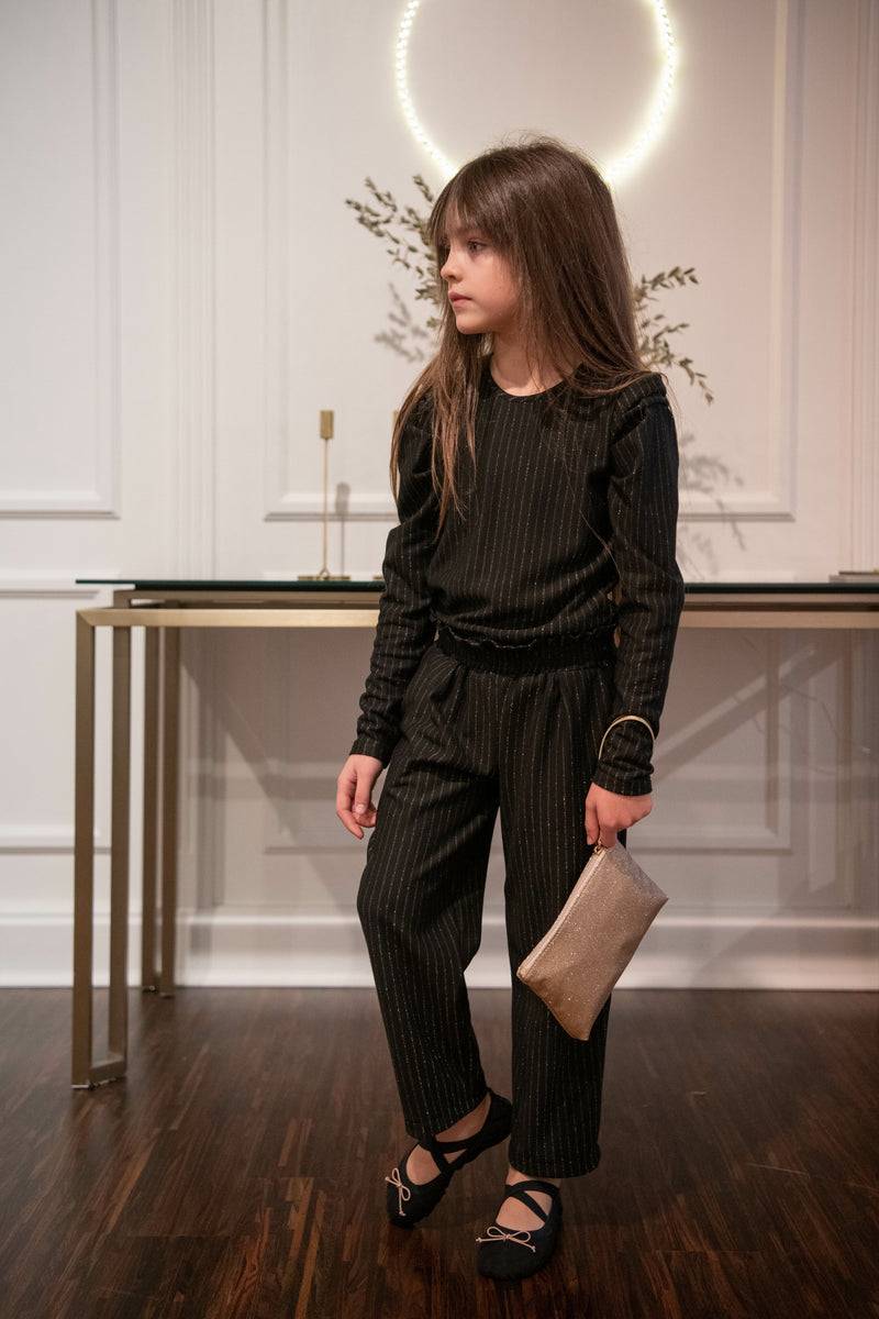 Olive E Miele PANTALONE GERTIE GESSATO LUREX Consegna Veloce