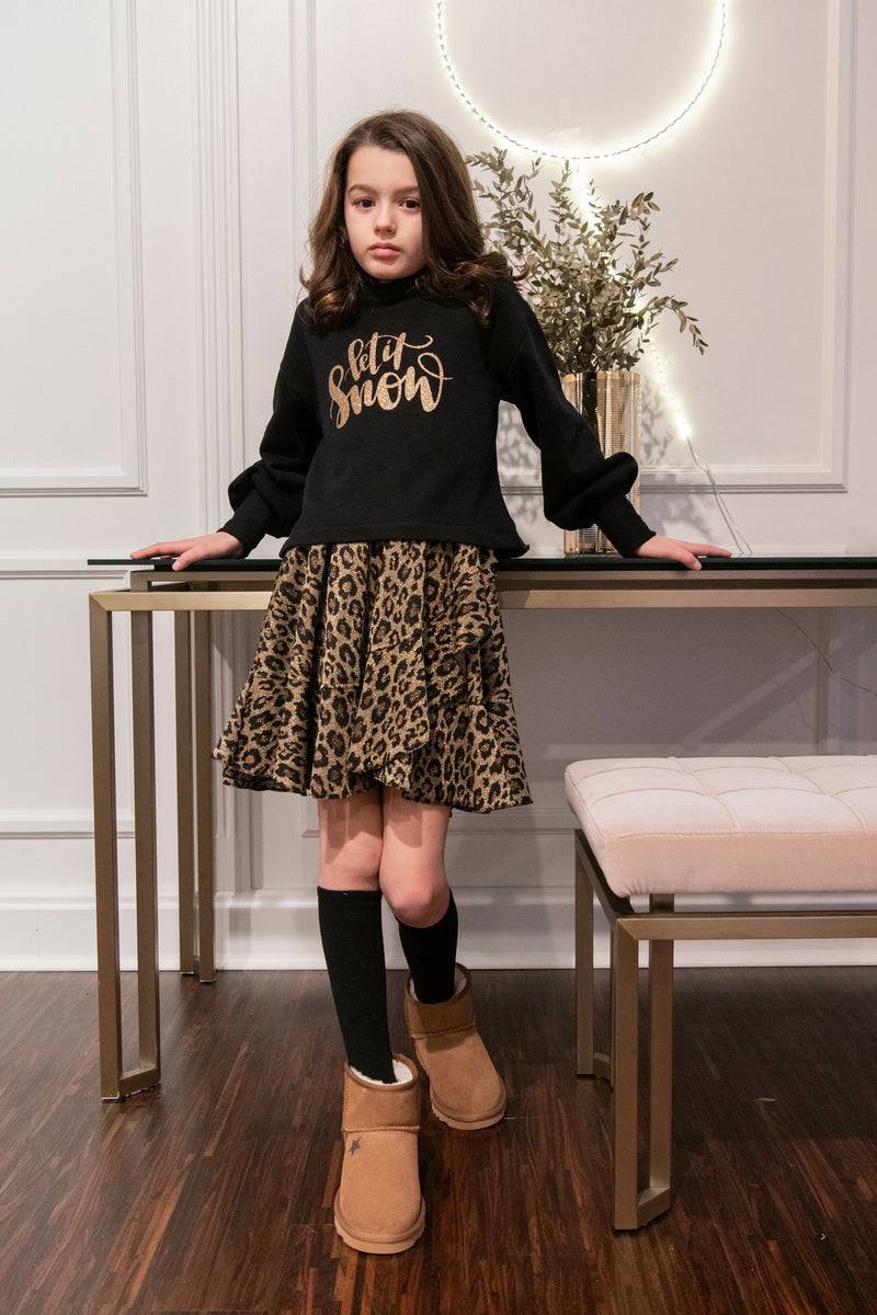 Olive E Miele GONNA BERTINA LEO LUREX Presa