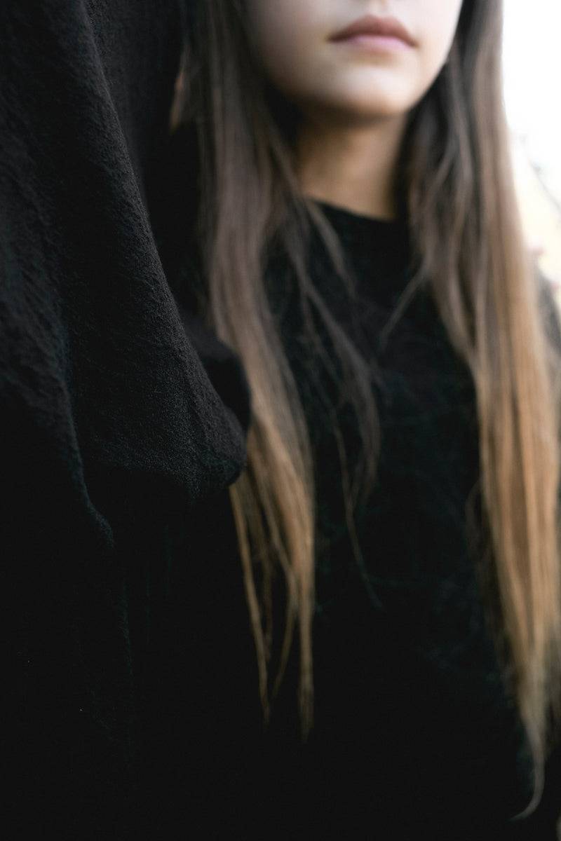 Olive E Miele MAGLIA AVALON NERO WOOL Nuova