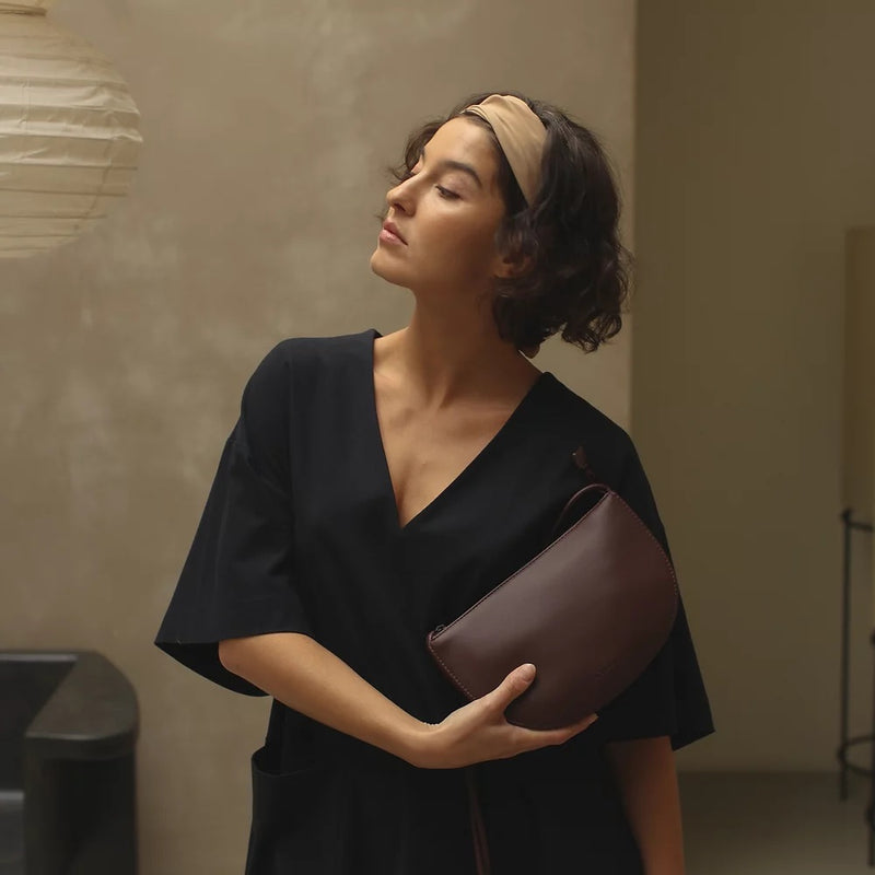 Olive E Miele HALF MOON BAG MOGANO Negozi Online