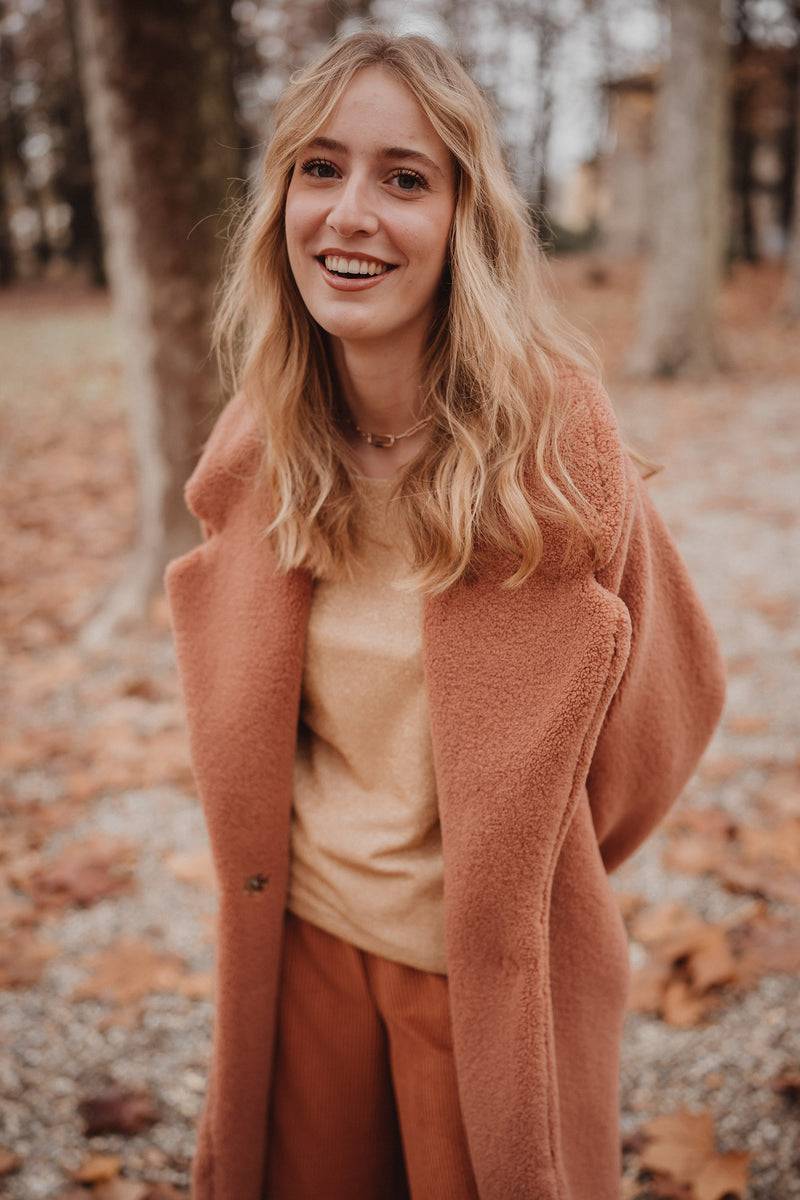 Olive E Miele CAPPOTTO PEGGY MATTONE 2025