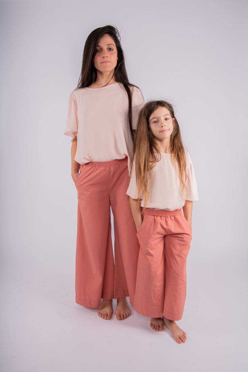 Olive E Miele PANTALONE MOLLIE POPELINE ARGILLA Online