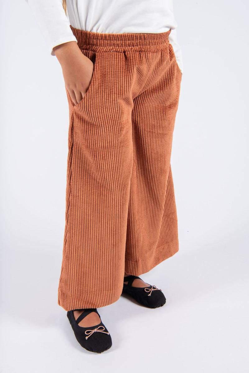 Olive E Miele PANTALONE MOLLIE VELLUTO MATTONE 2025