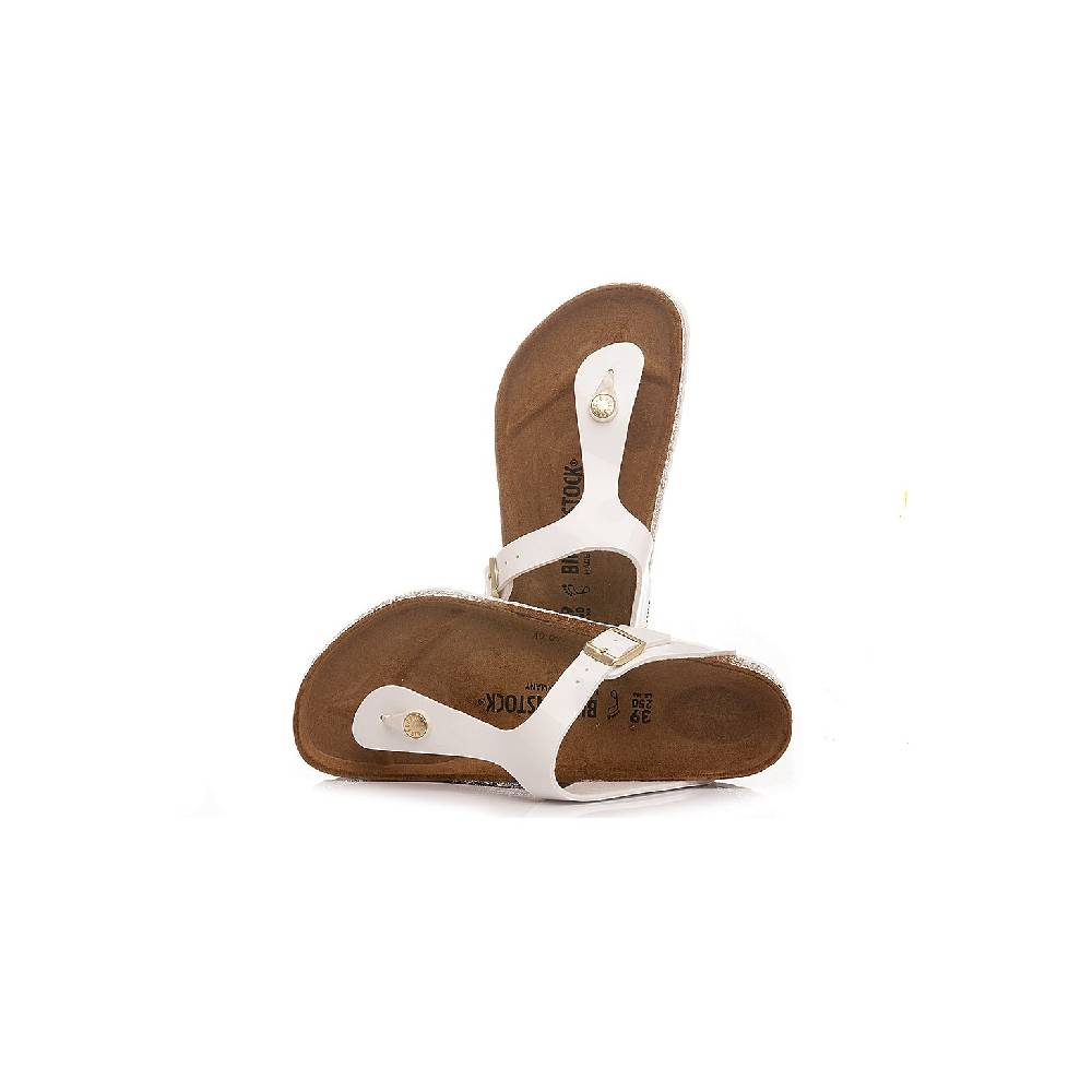 Birkenstock Ciabatte Donna Gizeh BS Patent White 1005299 Sottocosto