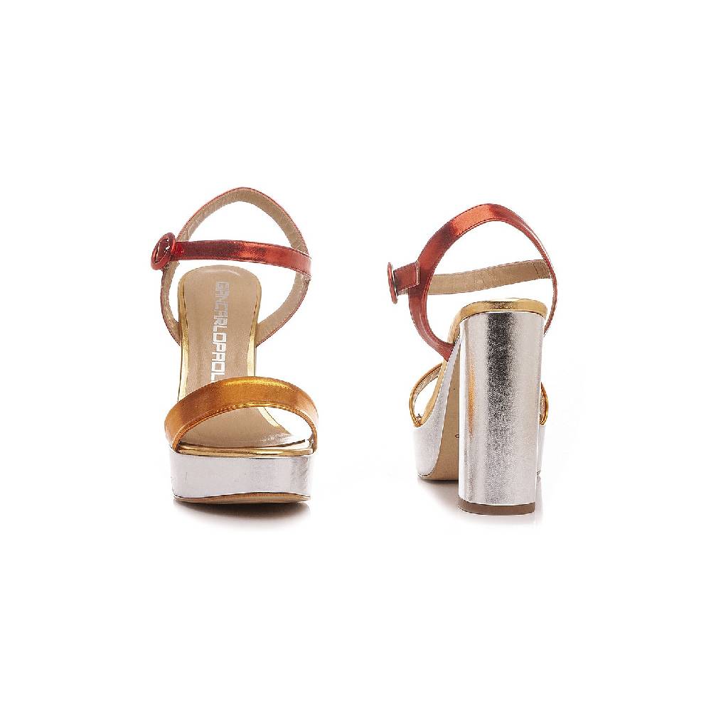 Giancarlo Paoli Sandali Donna PIP92 Laminato Arancio Convenienza