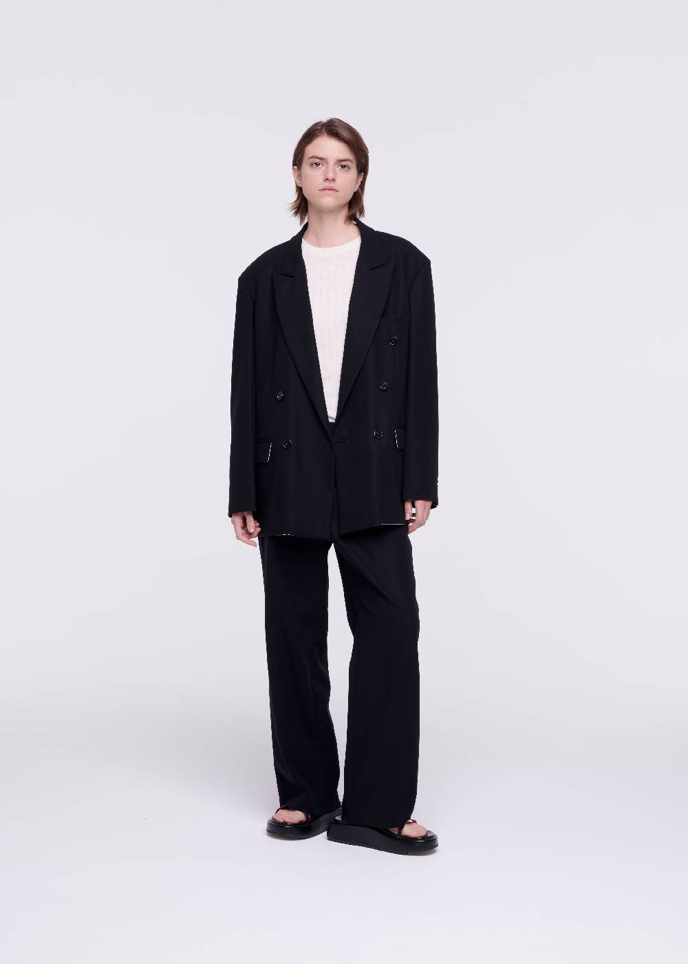 Plan C BLAZER DOPPIOPETTO IN CRÊPE DI COTONE Nuovo