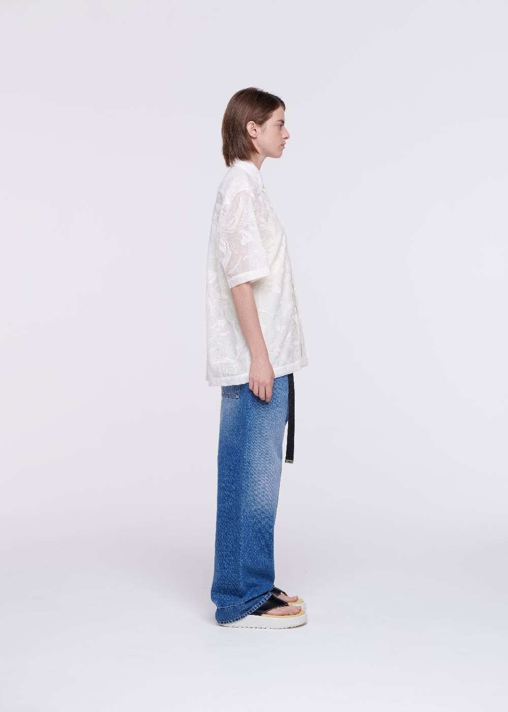 Plan C CAMICIA IN COTONE RICAMATA A FIORI Pezzi Unici