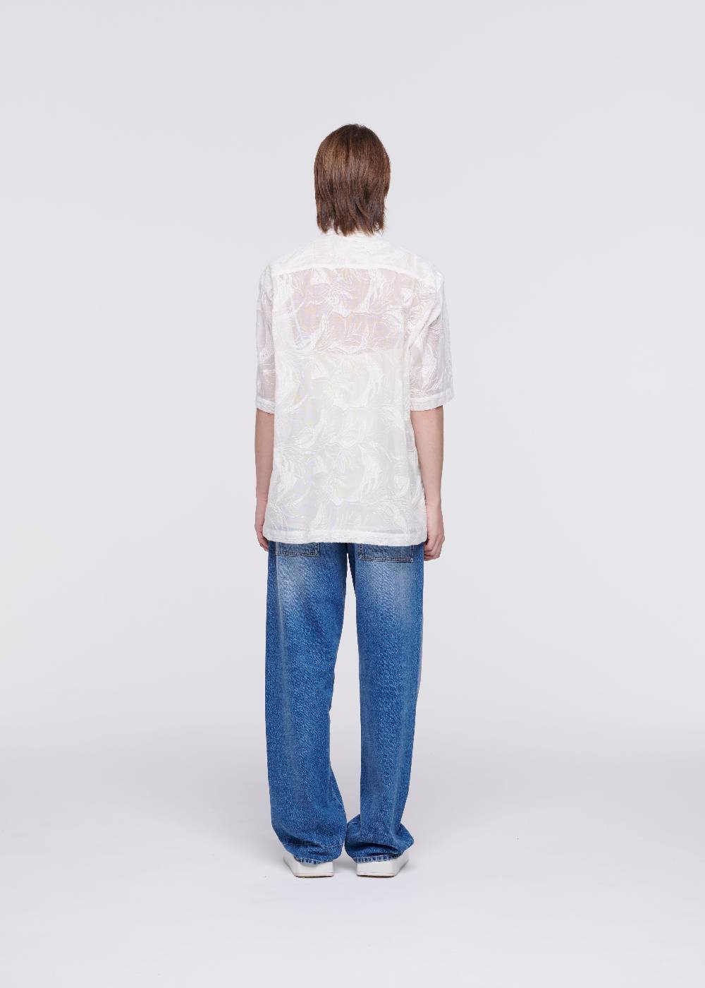 Plan C CAMICIA IN COTONE RICAMATA A FIORI Pezzi Unici