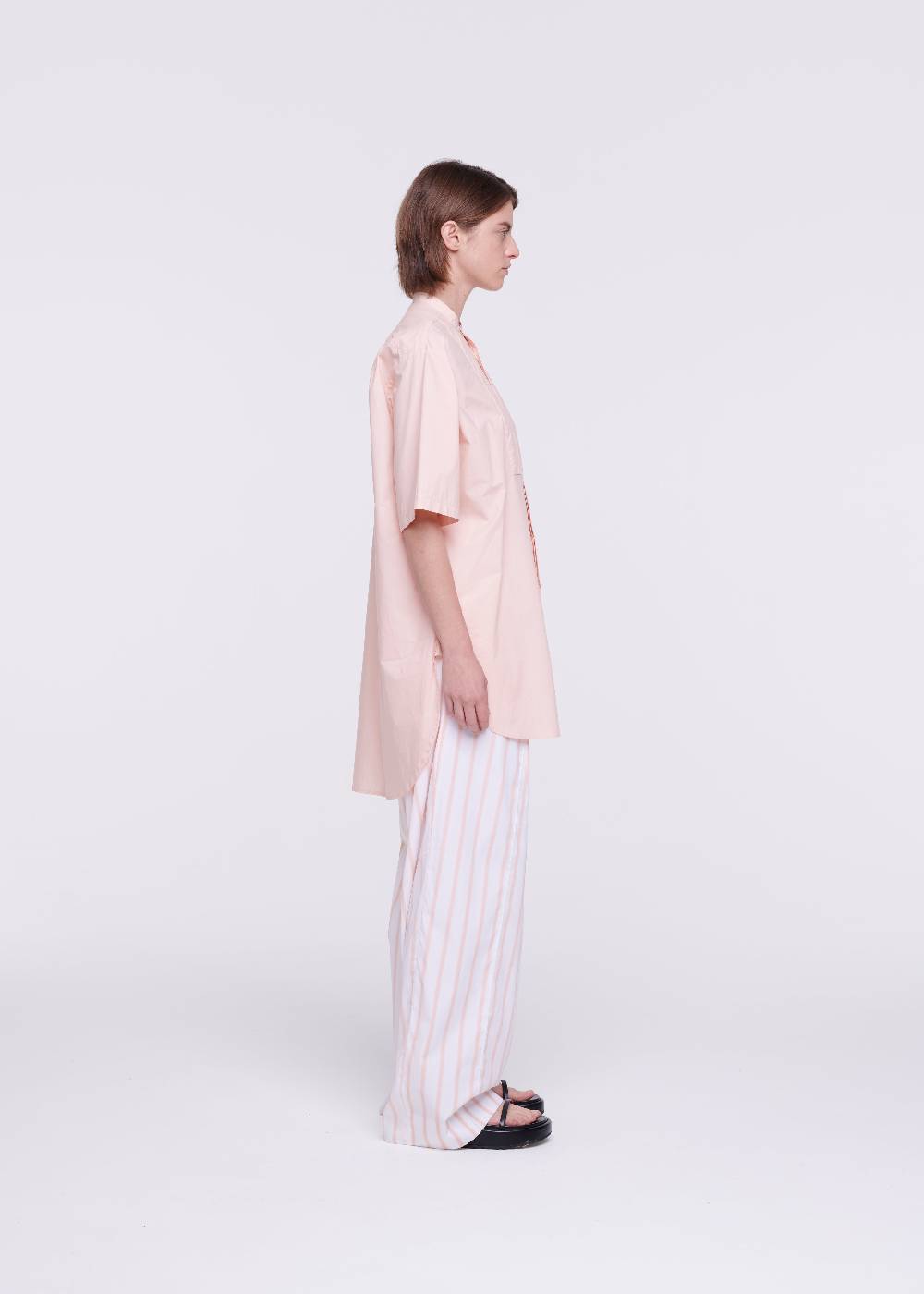 Plan C CAMICIA IN POPELINE IN COTONE ROSA Qualità Garantita