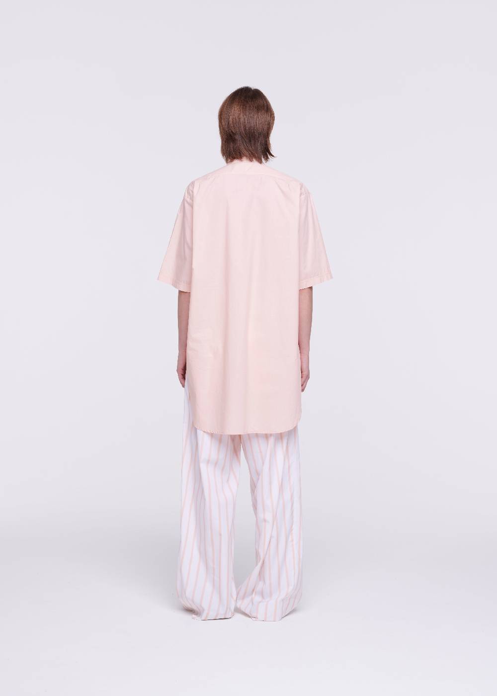 Plan C CAMICIA IN POPELINE IN COTONE ROSA Qualità Garantita