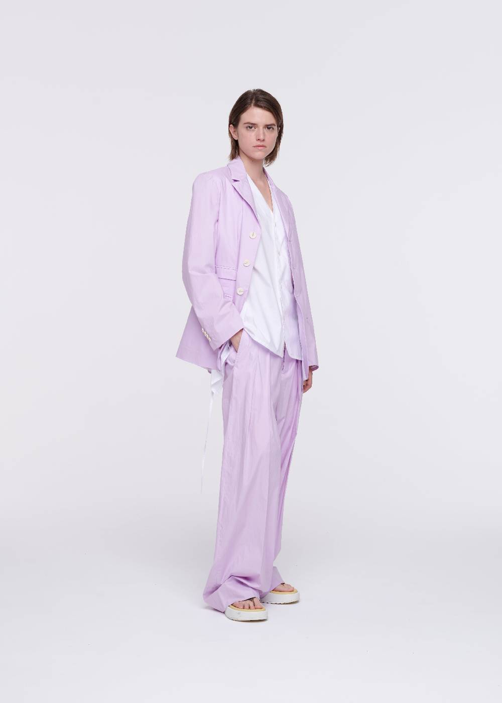 Plan C BLAZER LILLA IN COTONE Negozi Online
