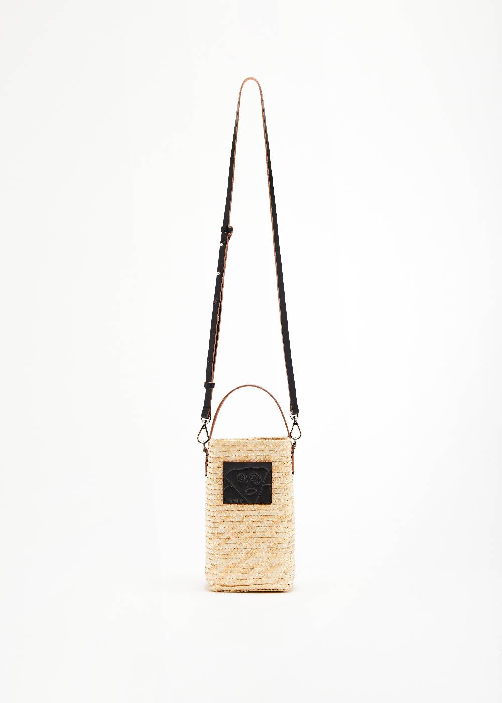 Plan C POUCH IN PAGLIA FIORENTINA "PILI E BIANCA" Consegna Veloce