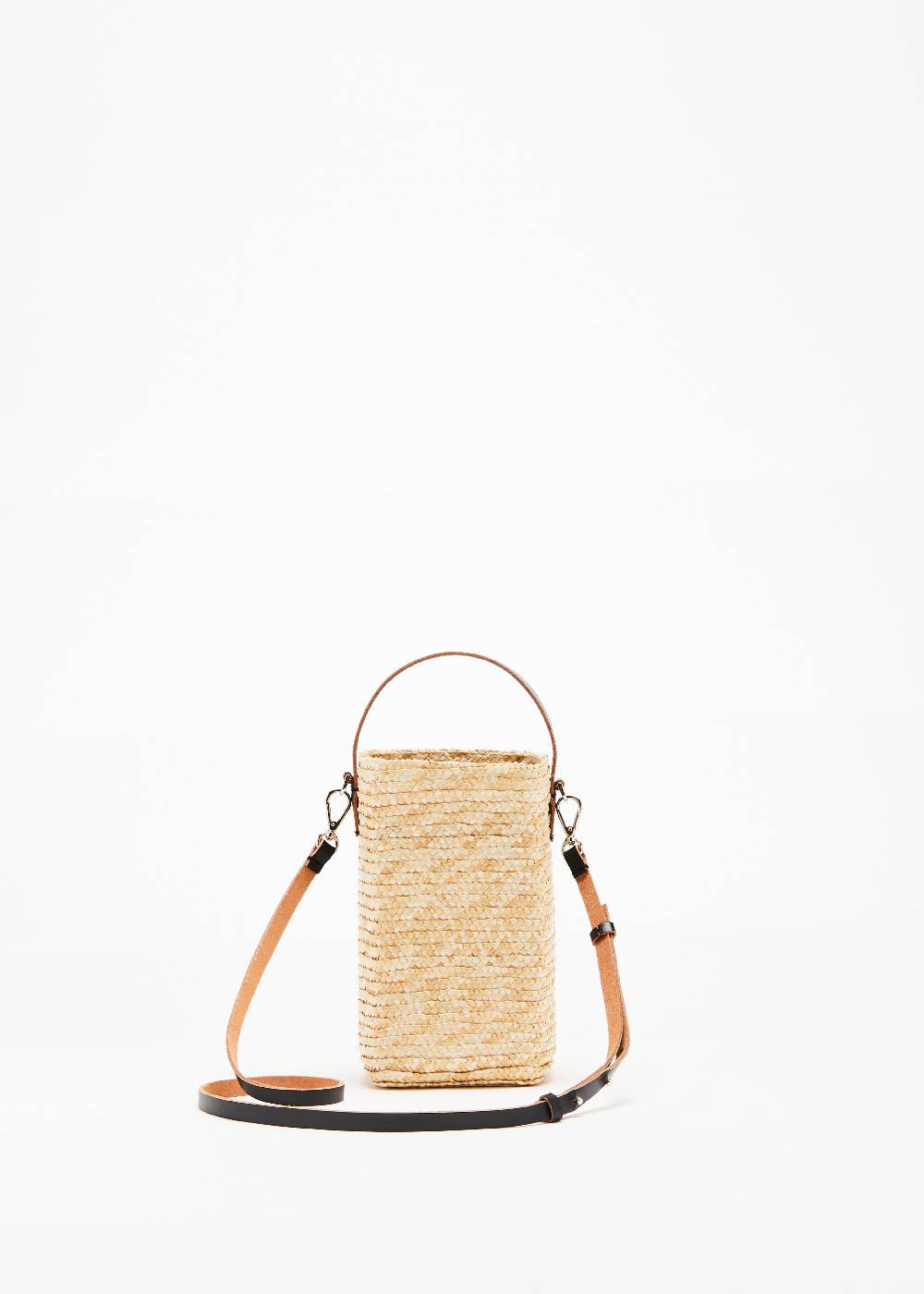 Plan C POUCH IN PAGLIA FIORENTINA "PILI E BIANCA" Consegna Veloce