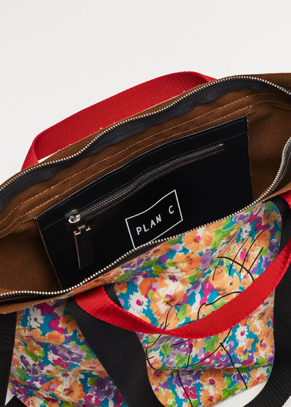 Plan C SHOPPER CON STAMPA FLOREALE "PILI AND BIANCA" MEDIA Shopping Online