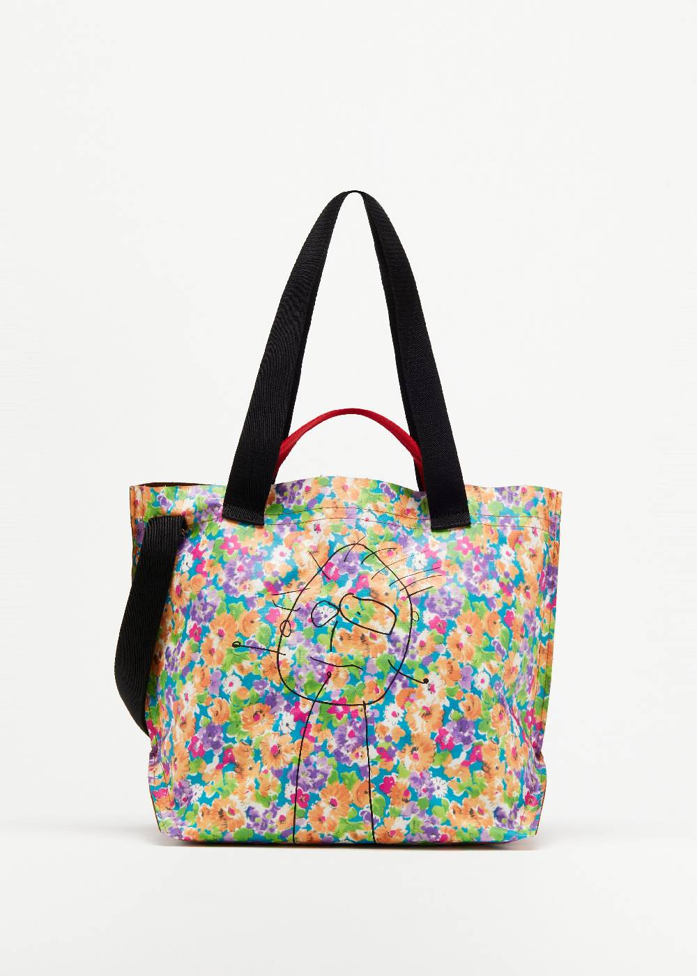 Plan C SHOPPER CON STAMPA FLOREALE "PILI AND BIANCA" MEDIA Shopping Online