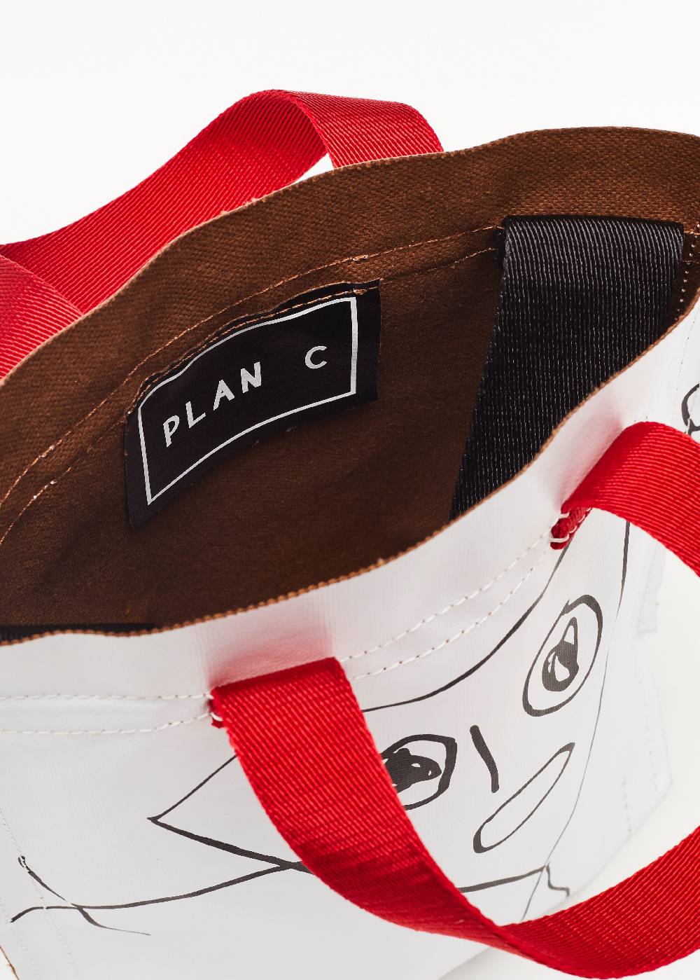 Plan C SHOPPER BIANCA "PILI E BIANCA" MINI Sottocosto