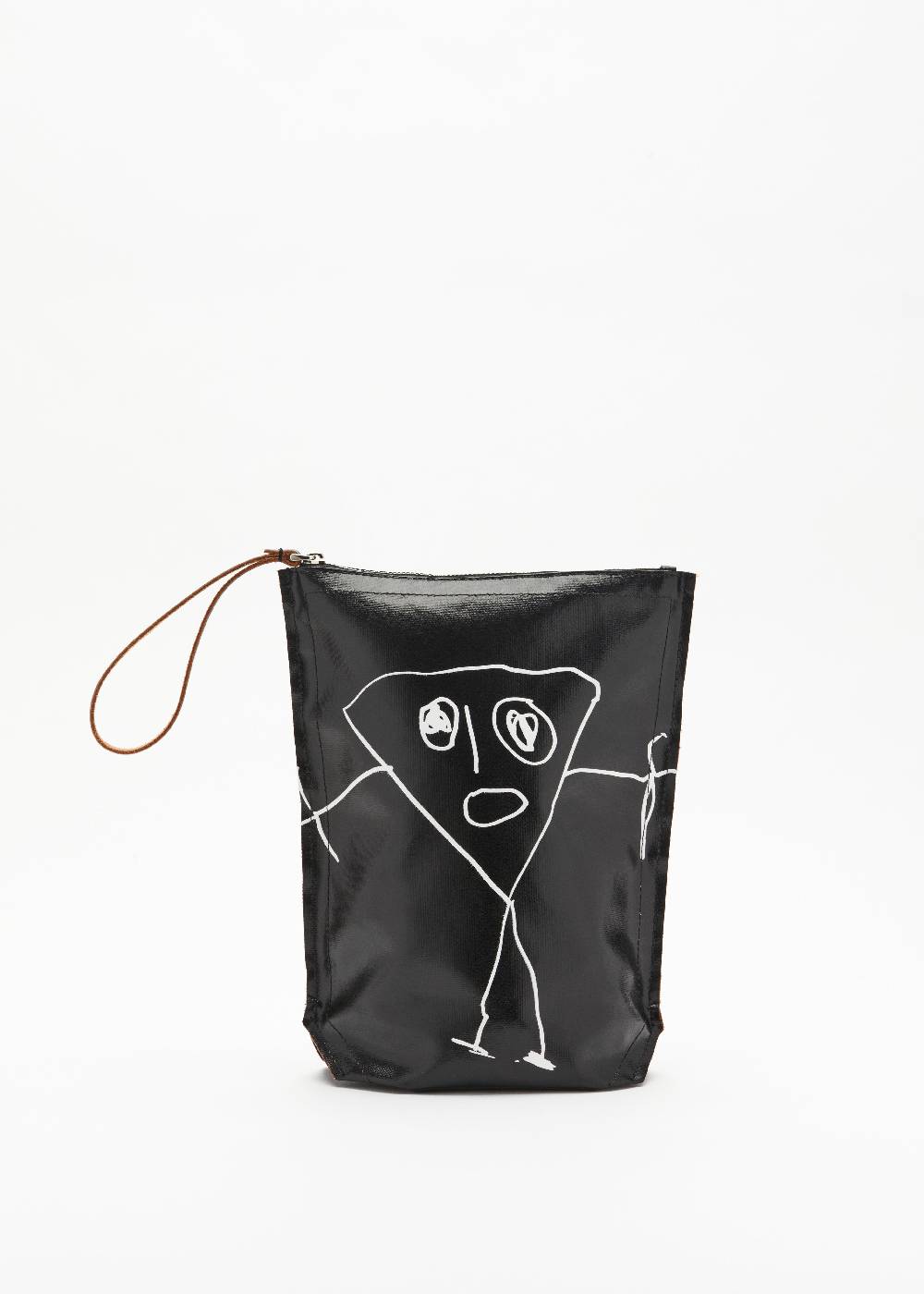 Plan C POCHETTE NERA "PILI E BIANCA"