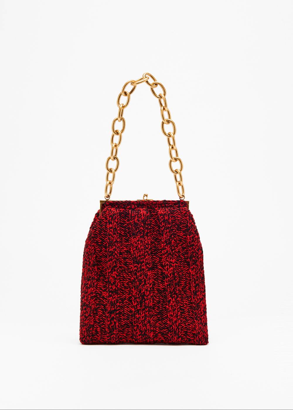 Plan C BORSA IN MAGLIA ROSSO MELANGE Online