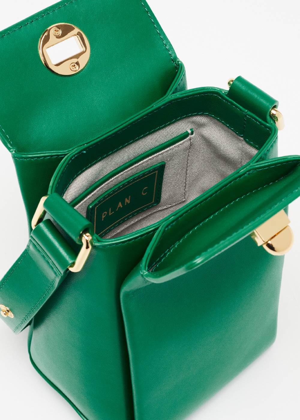 Plan C CAMERA BAG FOLDED SMERALDO In Vendita