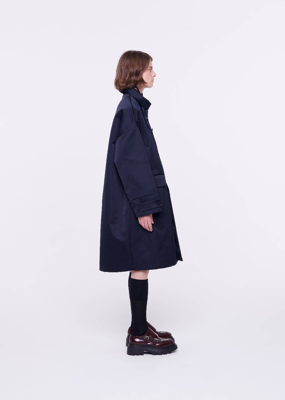 Plan C CAPPOTTO BLU IN DUCHESSE Nuovo