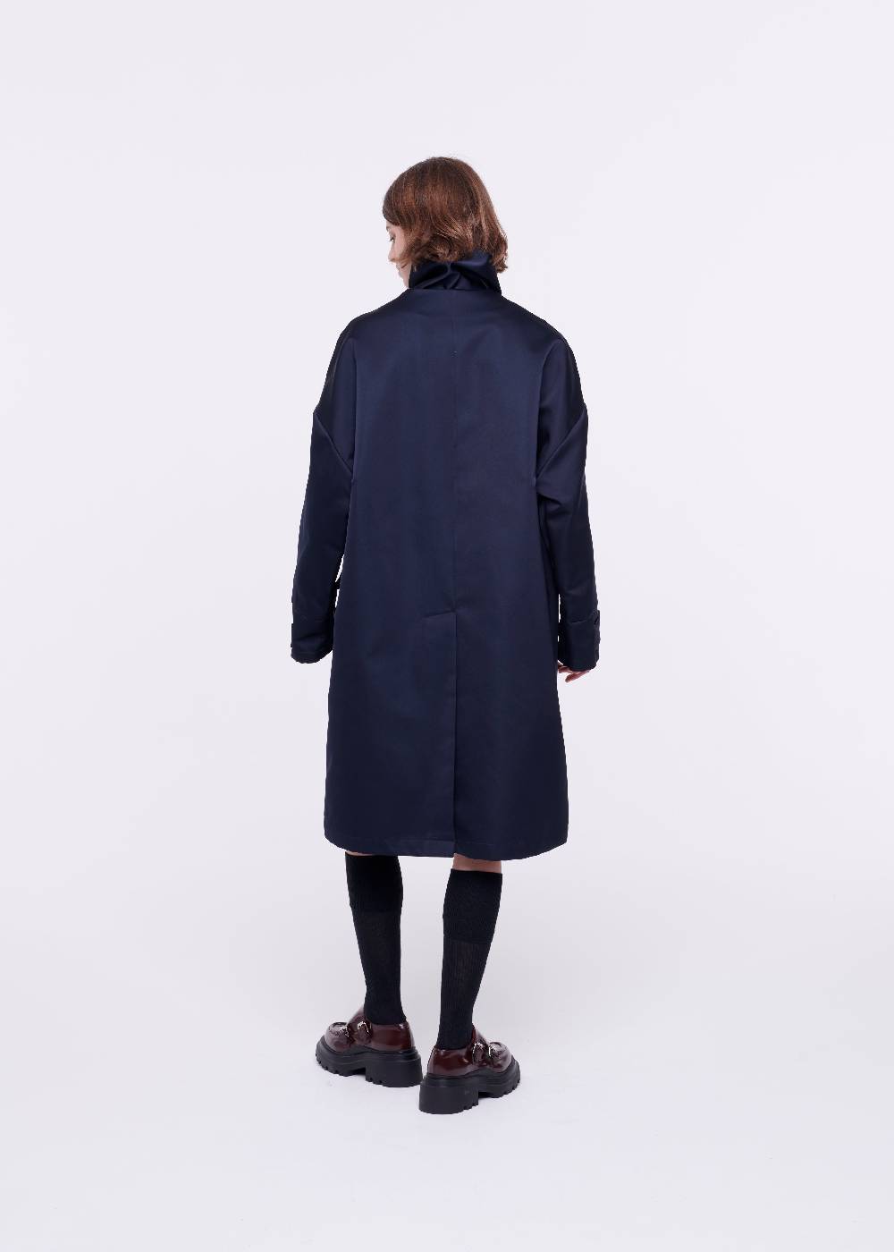Plan C CAPPOTTO BLU IN DUCHESSE Nuovo