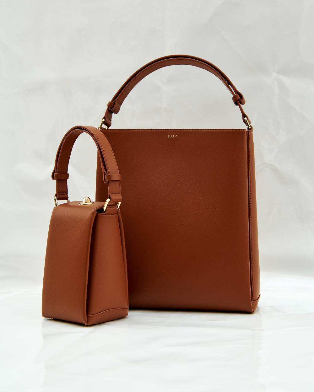 Plan C BORSA TOTE FOLDED TABACCO Promozione Limitata