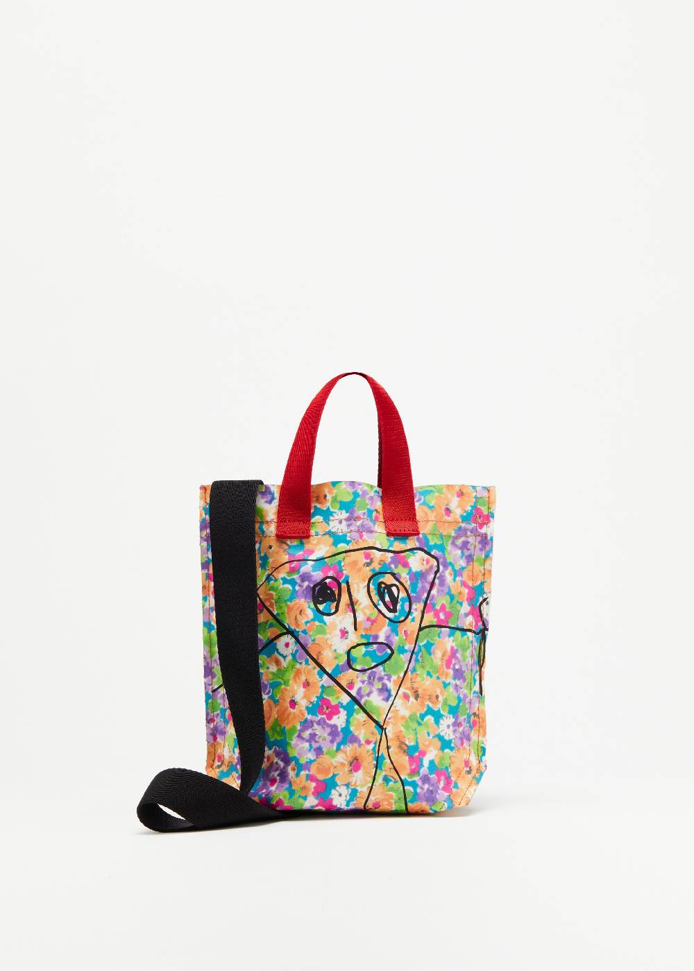 Plan C SHOPPER CON STAMPA FLOREALE "PILI E BIANCA" MINI Prezzo Ridotto