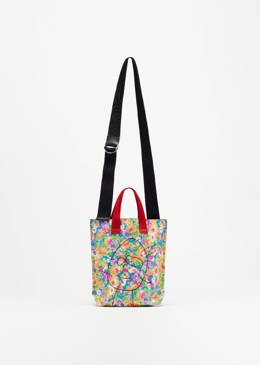 Plan C SHOPPER CON STAMPA FLOREALE "PILI E BIANCA" MINI Prezzo Ridotto